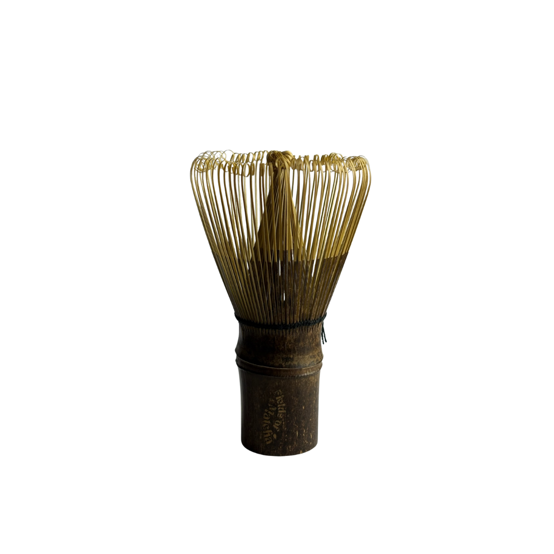 Dark Bamboo Matcha Whisk (Chasen) – 120 Prongs for Optimal Froth